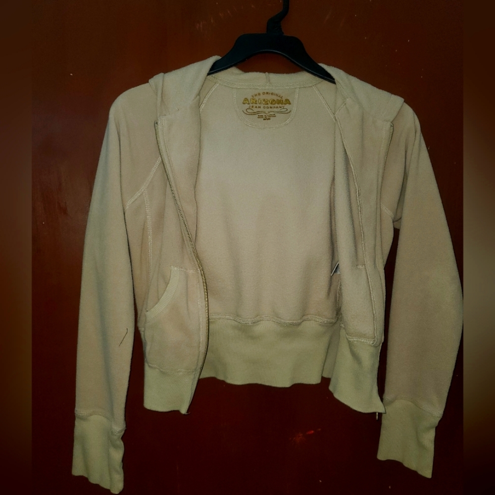 Tan Medium Arizona hooded fleece jacket